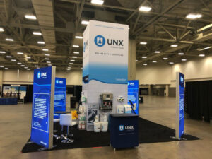Trade show booth design for UNX-Christeyns